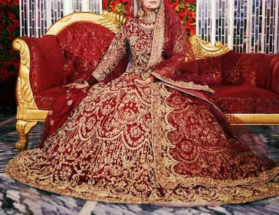 Bridal Lehenga / Barat Dress /  Short kurti with lehnga