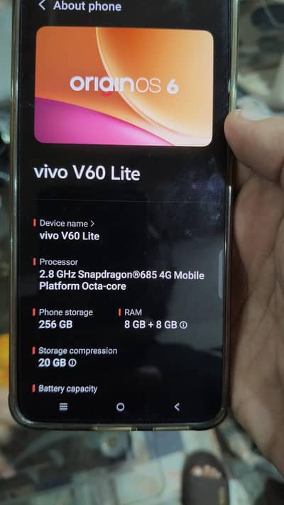 Vivo V60 lite 4g 8+8256