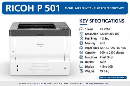Ricoh p501/502 heavy duty printer