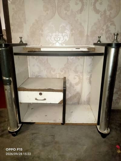 Study & Computer Table with Glass Top