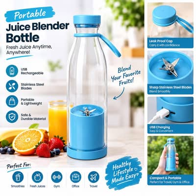 Portable USB Rechargeable Mini Blender Electric juicer & juicer bottl