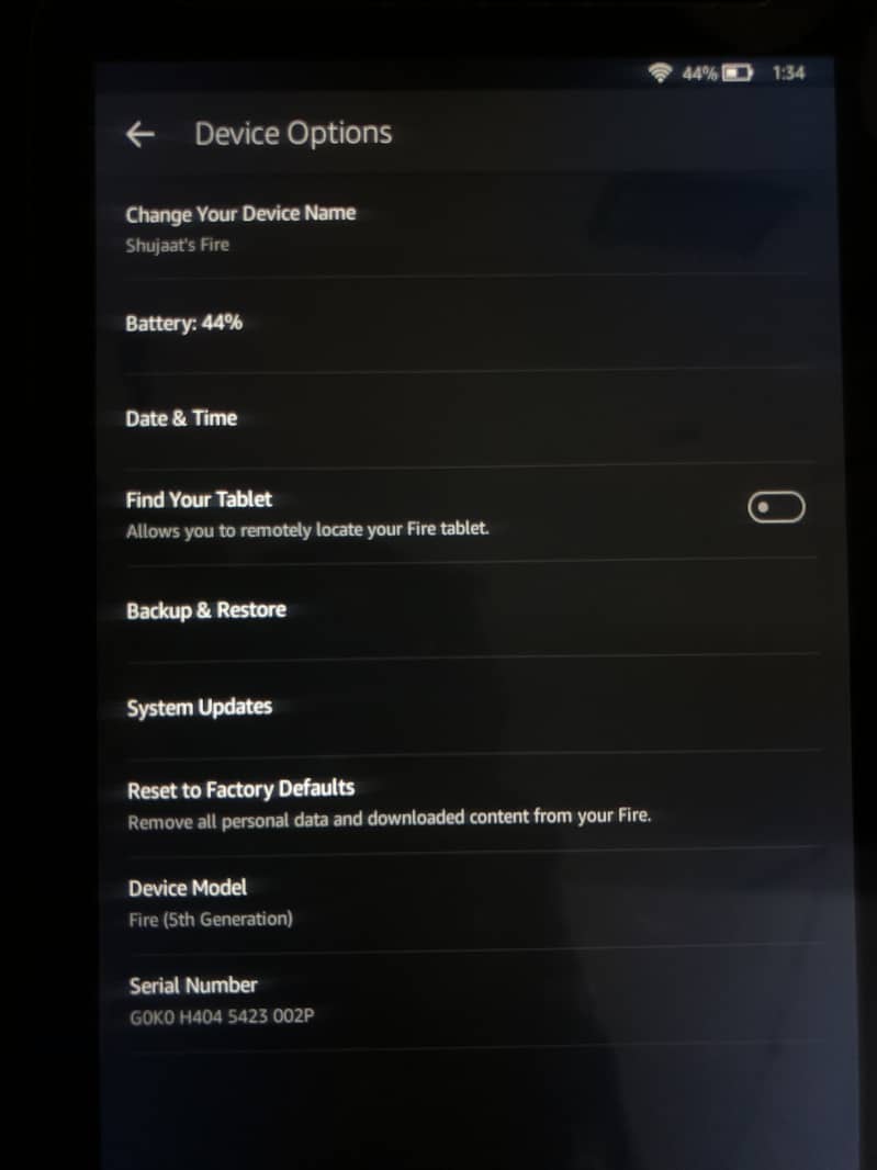 Anazon tablet 5th generation 3