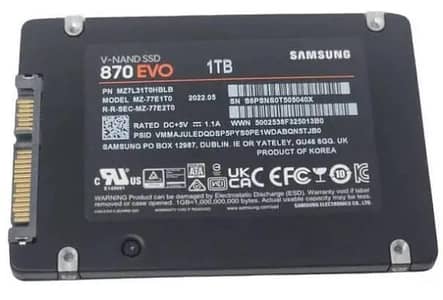 Samsung 870 EVO 1TB and 250GB  SATA SSD 100% health