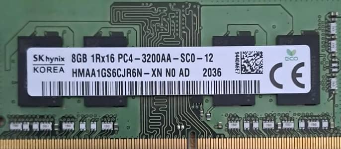 SK Hynix 8GB DDR4 3200MHz Laptop RAM SO-DIMM HMAA1GS6CJR6N Original