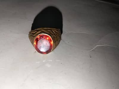Red Aqeeq stone ring