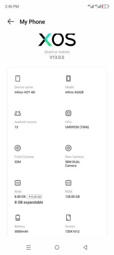 Infinix Hot 40i   (8/128gb)