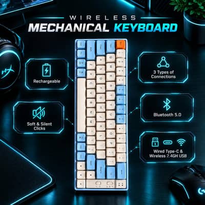 Wireless Mechanical Keyboard — Powerful. Silent. Versatile.