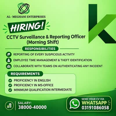 CCTV Surveillance officer-Morning shift