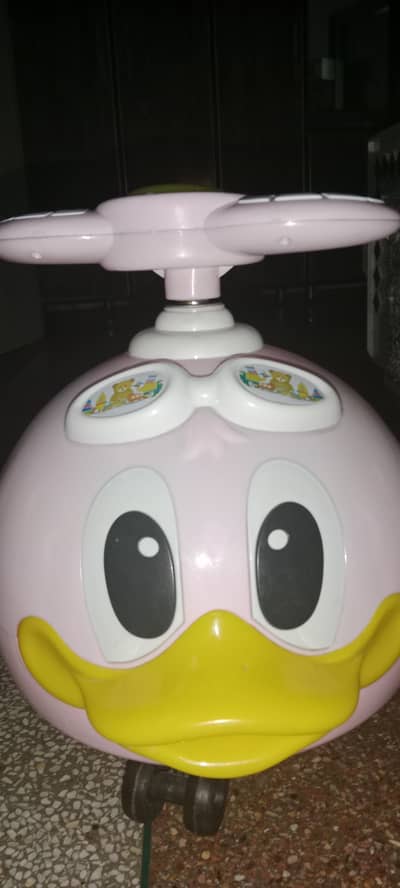 baby Swing Car / Tolo Car - Pink Duck Design - Good Condition