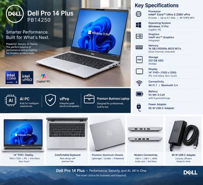 Dell Pro 14 PLUS ULTRA 5 236V Pro 16GB/8500MT/Sec
