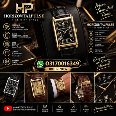 horizontalpulse premium man's watch l classic Roman Dial