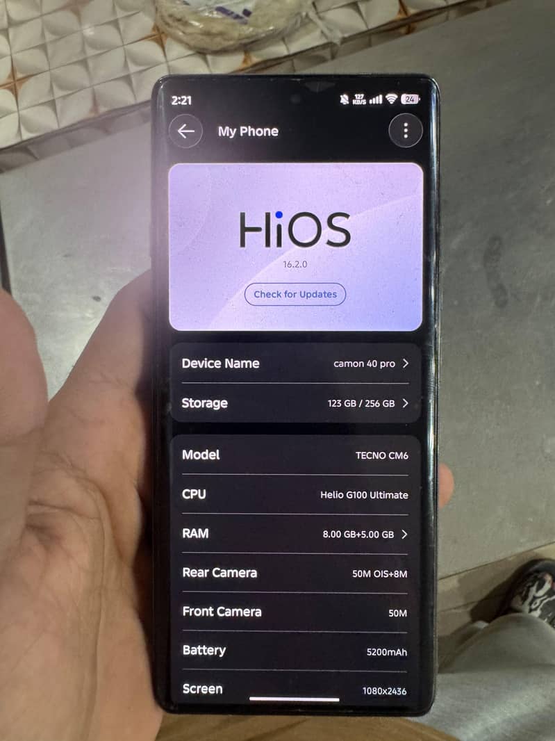 Tecno CAMON 40 Pro 6