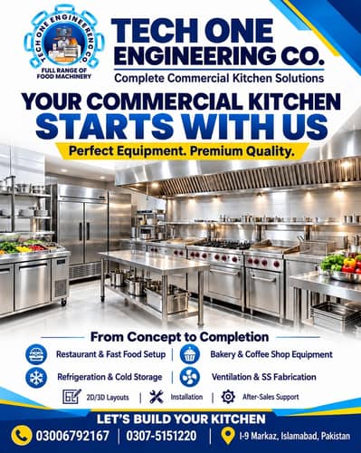 Commercial Kitchen Equipment & Restaurant Setup | Bakery, Café & Fast