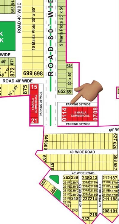 5 MARLA COMMERCIAL PLOT INVESTOR RATE ALAMGIR EXTENSION BLOCK BAHRIA TOWN