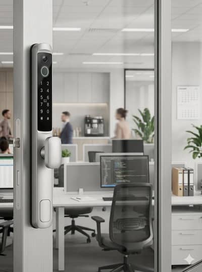 Slim Smart digital lock , Cat Eye Camera,  video calling .
