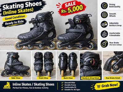 Rollerblade Inline Skating Shoes Size 43 – Rs. 5,000