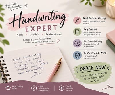 Handwritten Assignments & Notes | English & Urdu
