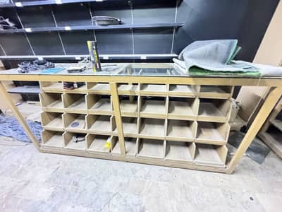 Wooden Display Rack / Multi-Compartment Storage Shelves for Sale