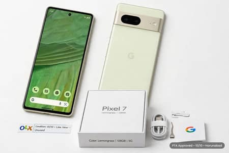 Google Pixel 7 128Gb PTA box- Lemongrass cream 10/10