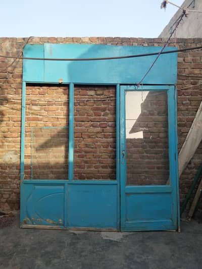 office wooden glass door