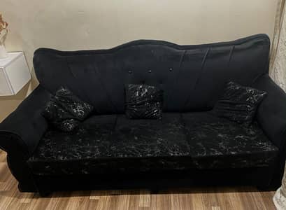 Black posish 6 seater sofa