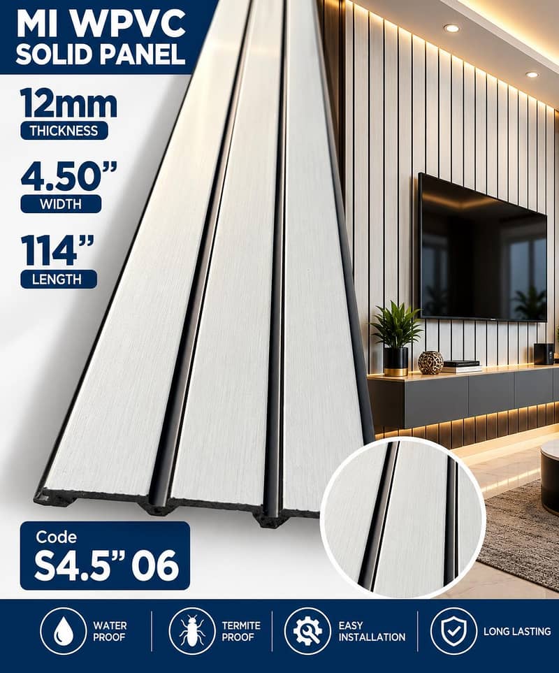 #wpvc Fluted panel #solid panel#wall panel#imported panel#pvc wall p 2