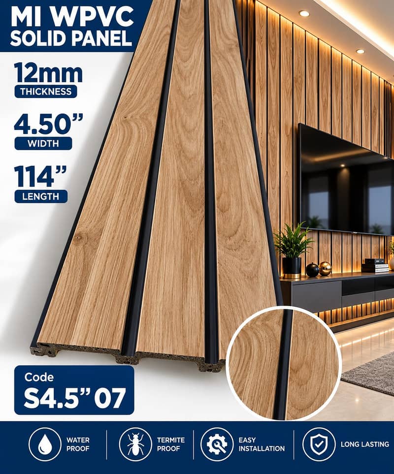 #wpvc Fluted panel #solid panel#wall panel#imported panel#pvc wall p 3