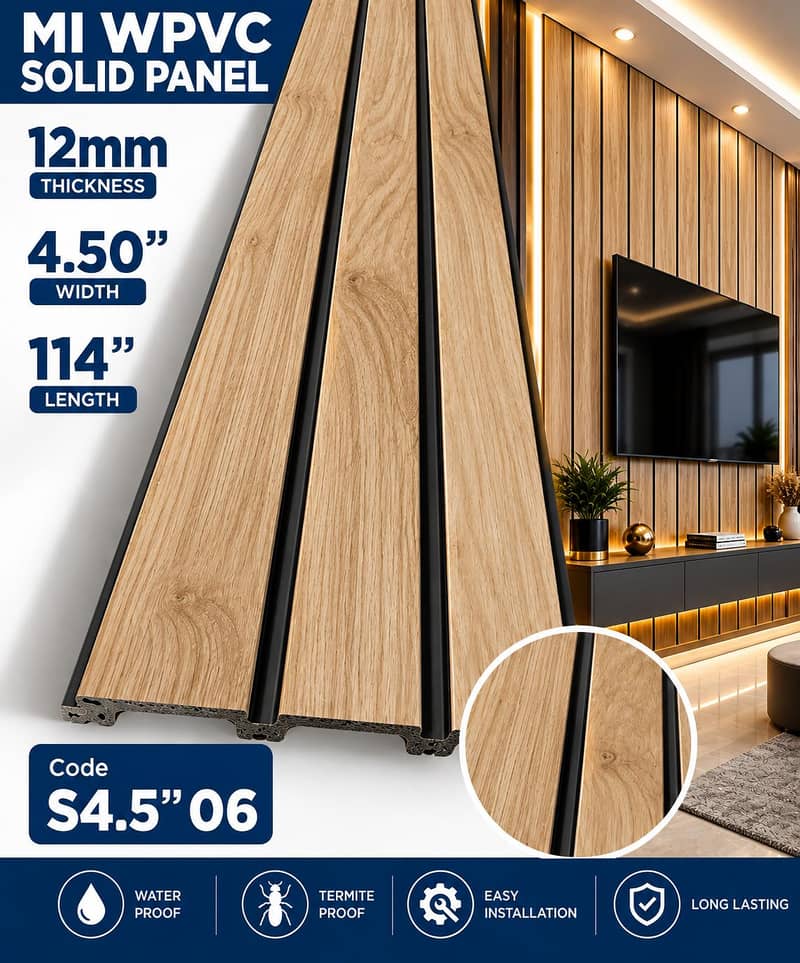 #wpvc Fluted panel #solid panel#wall panel#imported panel#pvc wall p 4