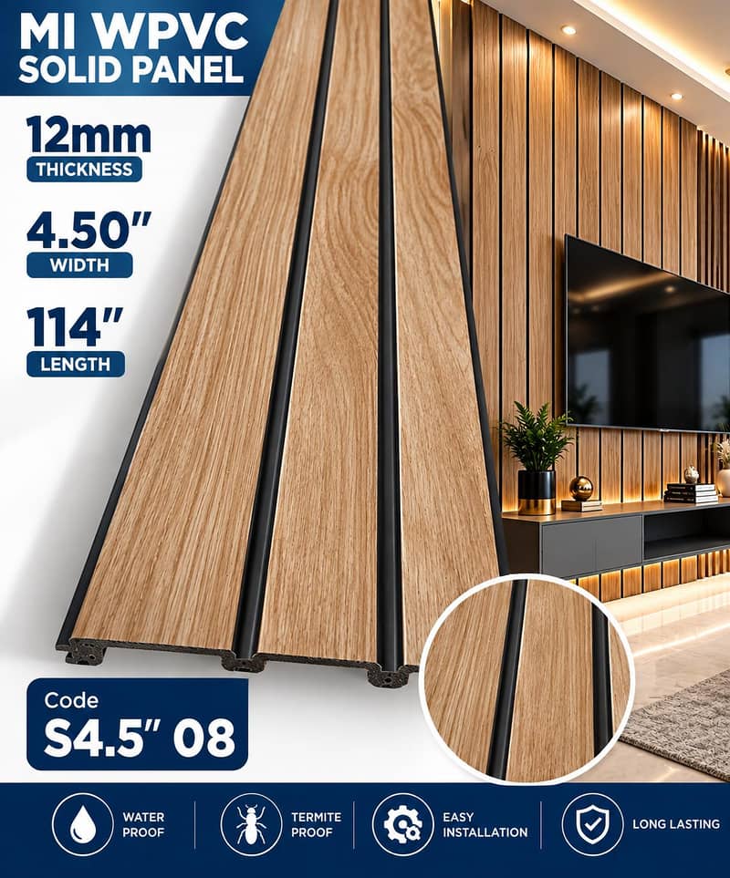 #wpvc Fluted panel #solid panel#wall panel#imported panel#pvc wall p 5