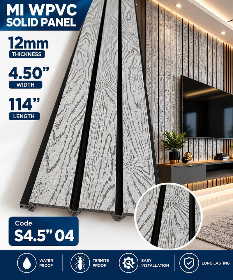 #wpvc Fluted panel #solid panel#wall panel#imported panel#pvc wall p 6