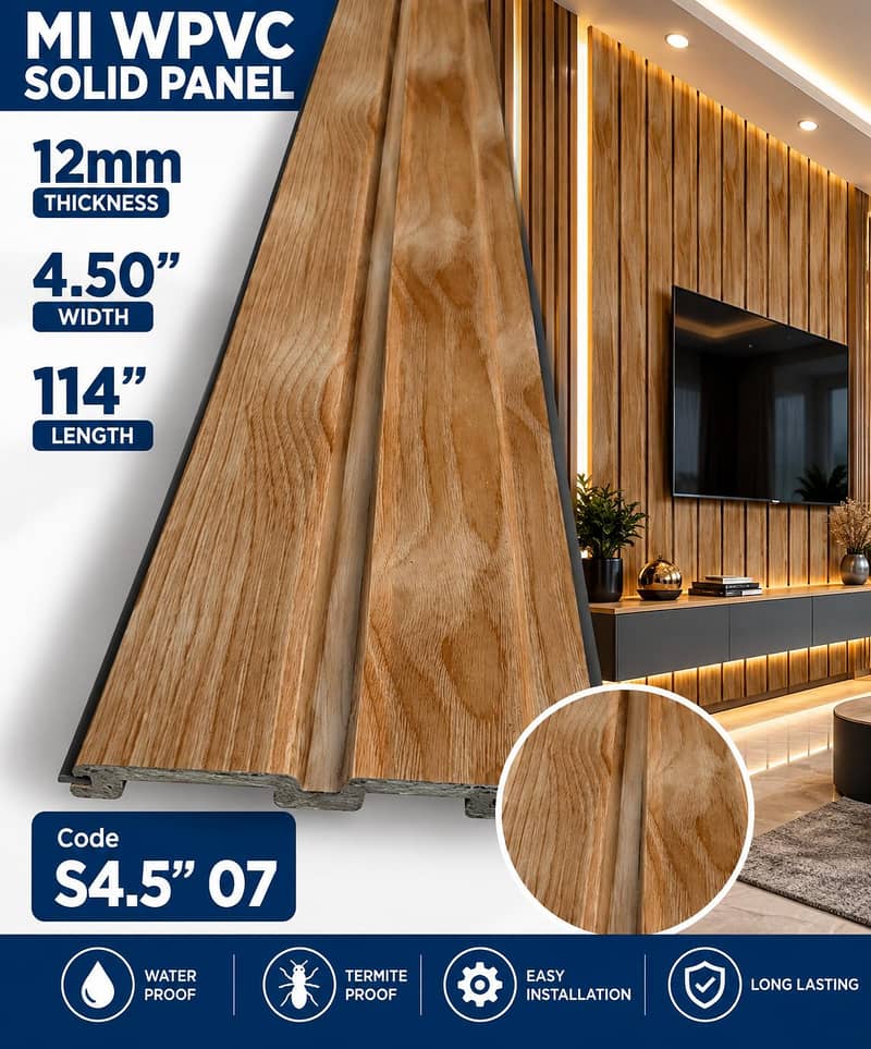 #wpvc Fluted panel #solid panel#wall panel#imported panel#pvc wall p 7