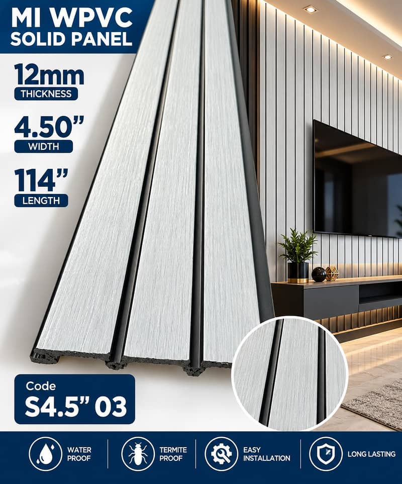 #wpvc Fluted panel #solid panel#wall panel#imported panel#pvc wall p 9