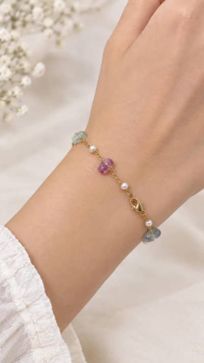 stainless steel beads bracelet&Stone bracelet waterproof tarnishfree