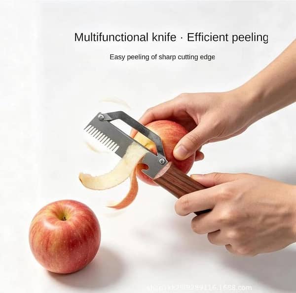 T  Multifunctional Stainless Steel Wide Blade Potato & Carrot Peeler, 3-in-1 Veggie Peelers With Scallion Shredder And Bottle Opener For Kitchen