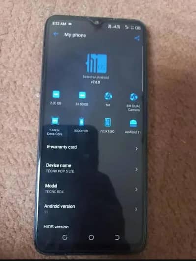 Tecno POP 5 lte all ok exchange possible good phone