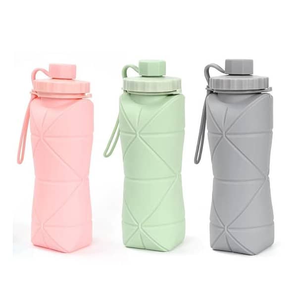 T  Eco-Friendly 600ml Collapsible Silicone Water Bottle