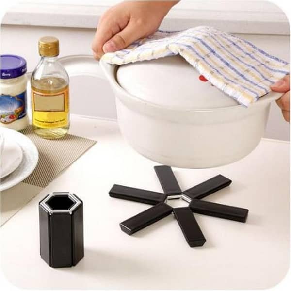 T  Foldable Anti-Hot Insulation Pad Pot Holder - Kitchen Mat Table Placemat - Heat Resistant Pads for Kitchen