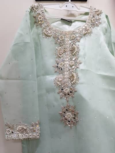 Condition: Only 1 time worn — excellent condition Color: Mint / Ice Bl