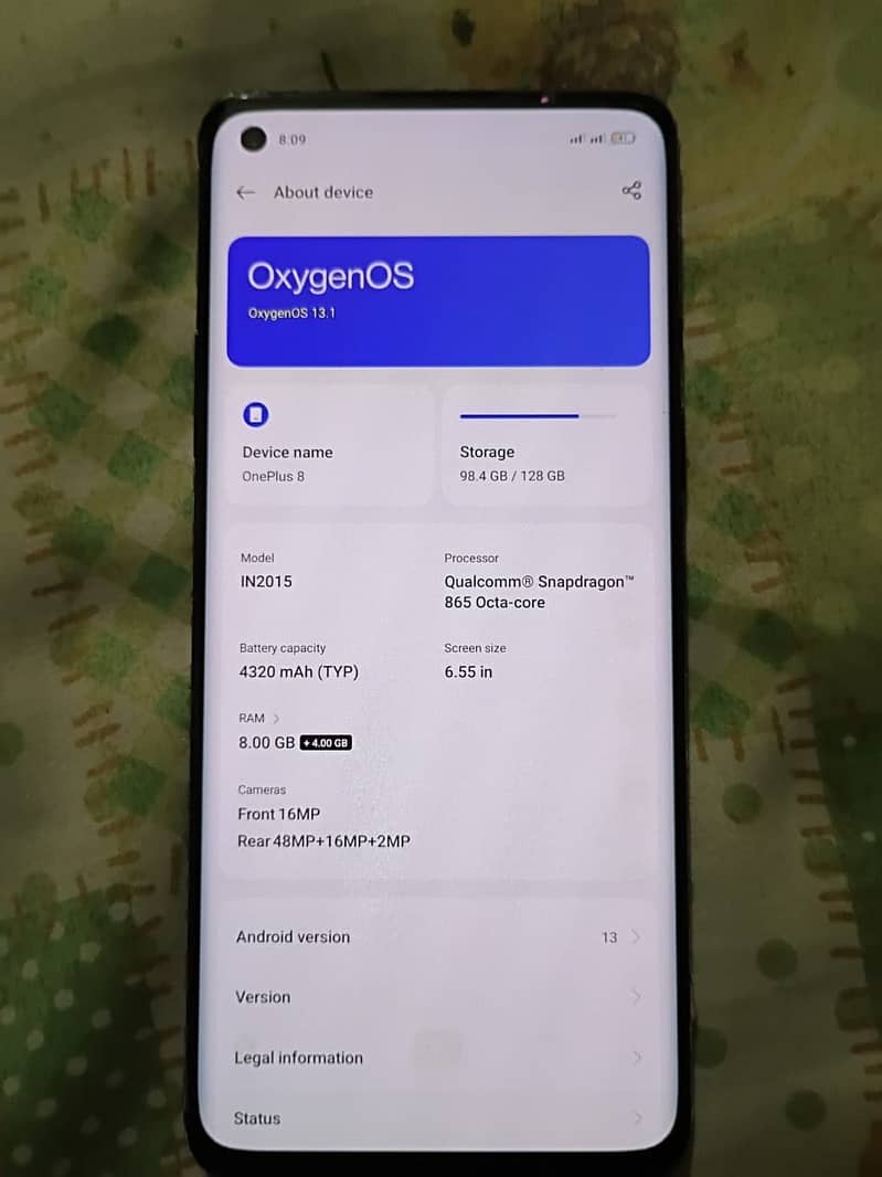 One Plus 8 8/128 0