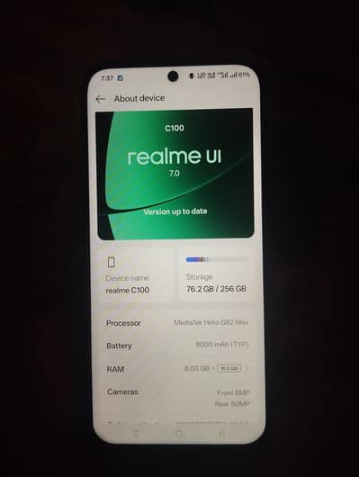 Realme C100.8000mah Battery