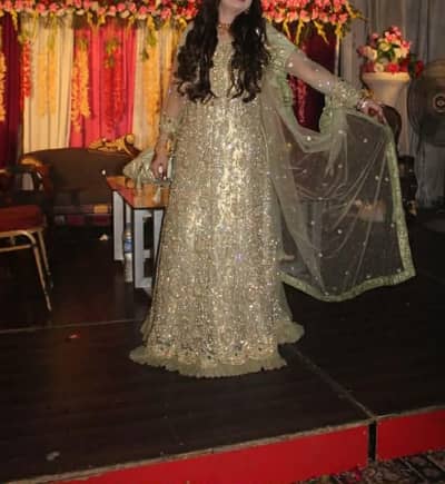 Elegant Heavily Embroidered Bridal Maxi