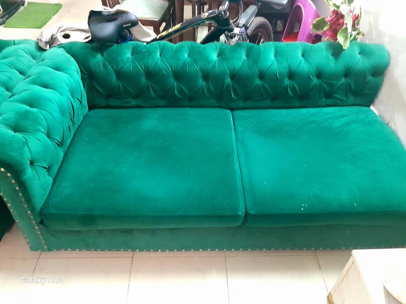 L shape and.  2 sing   sofa 1