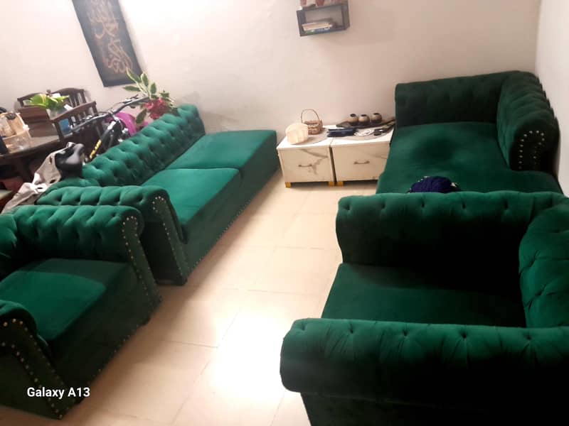 L shape and.  2 sing   sofa 2
