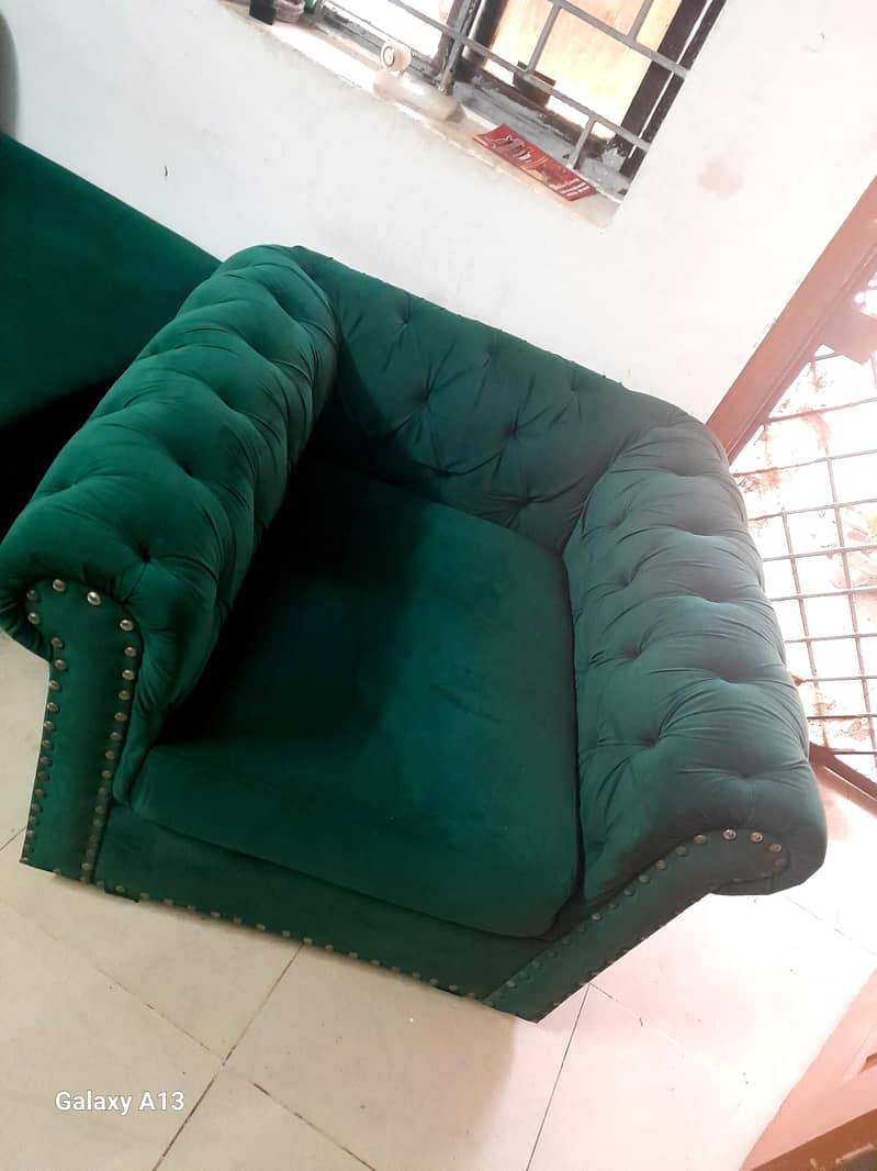 L shape and.  2 sing   sofa 3