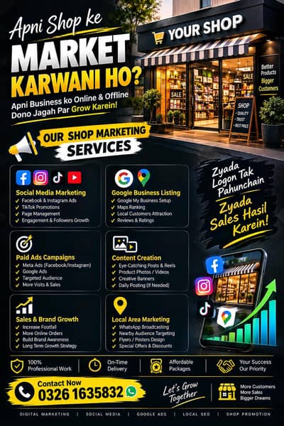 Apni shop ke marketing karwani ho YA apni products ke Contact me