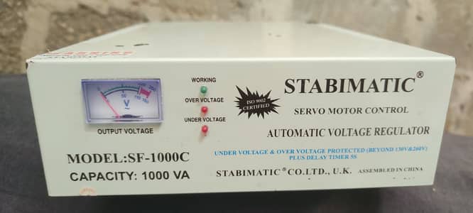Stabimatic SF-1000C 1000VA Servo Motor Stabilizer Seald Condition 9/10