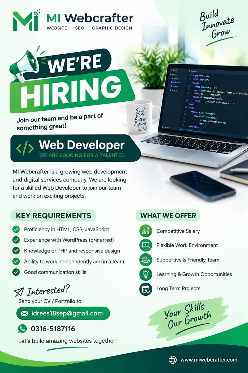 WE ARE HIRING – WEB DEVELOPER 0