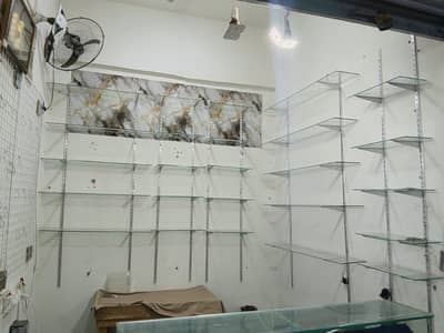 New glass shelves shop