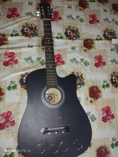 Black Guitar with Bag & Extra Strings
