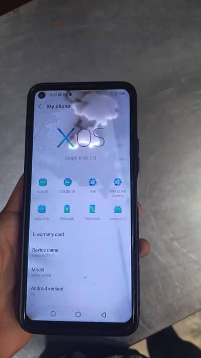 Infinix Not 7 Model 6GB ram 128GB storage